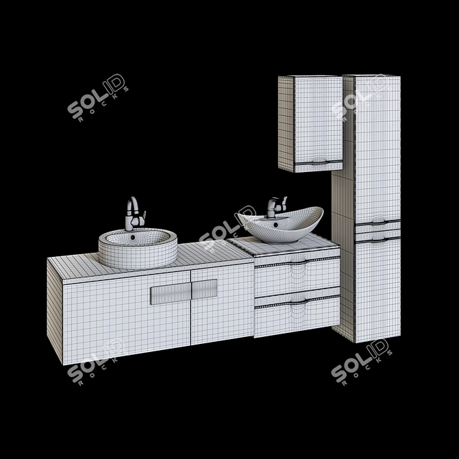 Polish KFA Armatura Sink Set 3D model image 2