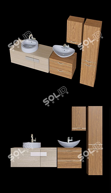 Polish KFA Armatura Sink Set 3D model image 3
