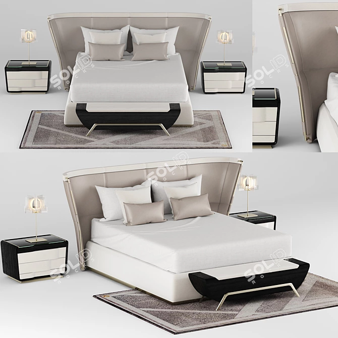 Luminous Dream Bed 3D model image 1