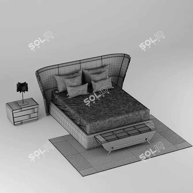 Luminous Dream Bed 3D model image 3