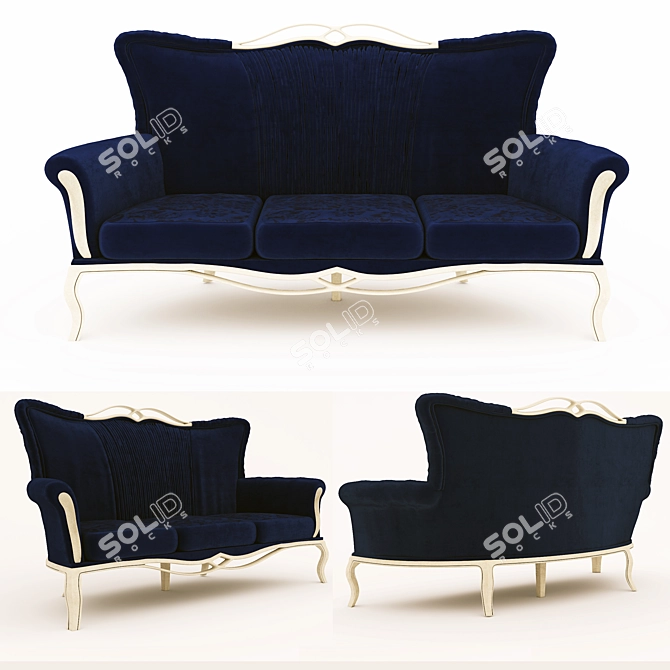 Elegant Artemis Sofa 3D model image 1