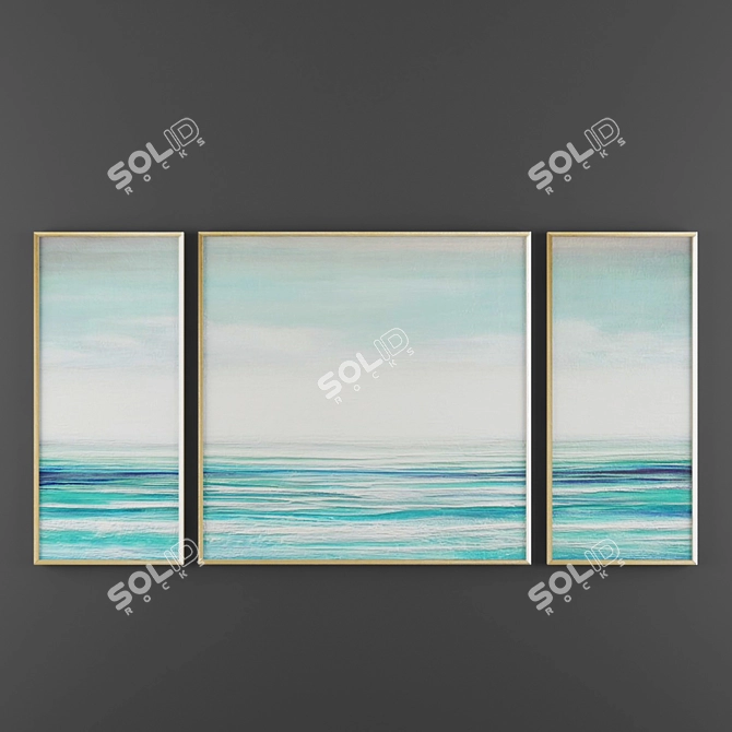 Modern Art Painting Collection 3D model image 2