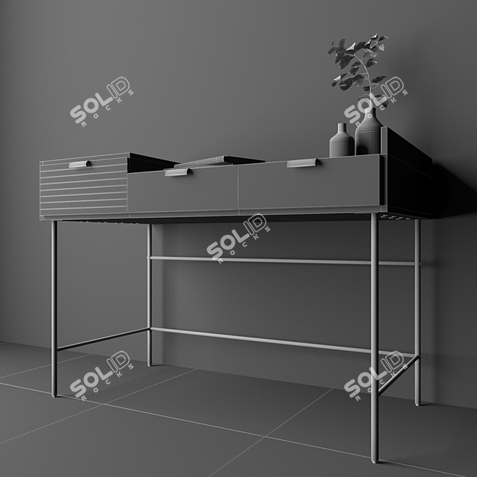 Vintage-inspired JAGGER Desk: Functional Elegance 3D model image 3