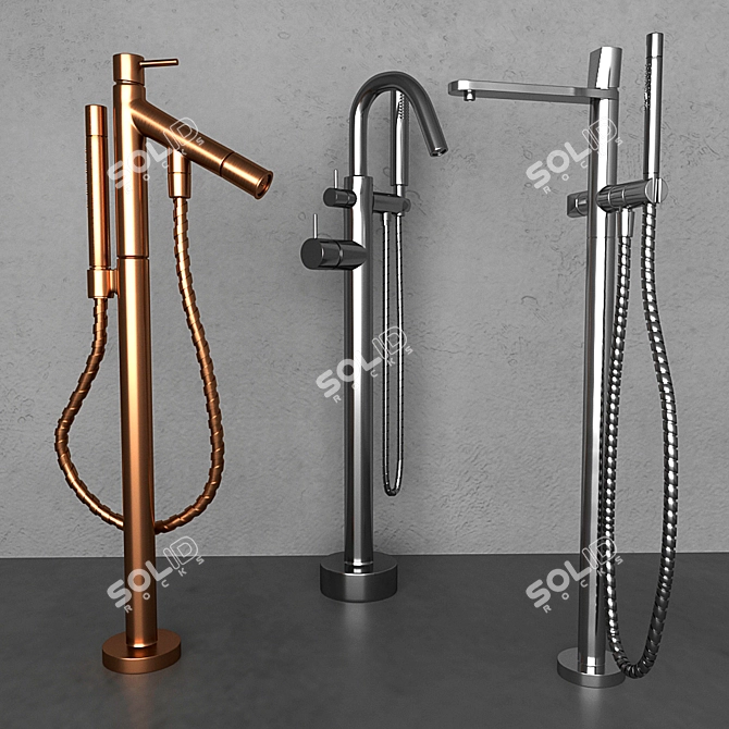 Versatile Faucet Mix for Elegant Spaces 3D model image 1