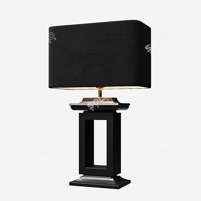 Elegant Mandarin Table Lamp 3D model image 1