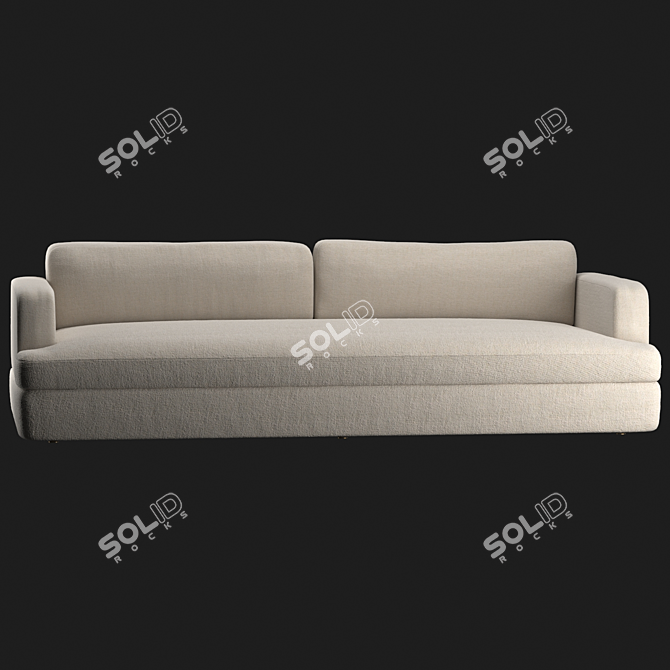 Designer Fabric Sofa: Versatile and Stylish 3D model image 1