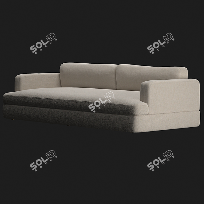 Designer Fabric Sofa: Versatile and Stylish 3D model image 2