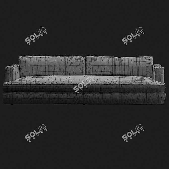 Designer Fabric Sofa: Versatile and Stylish 3D model image 3