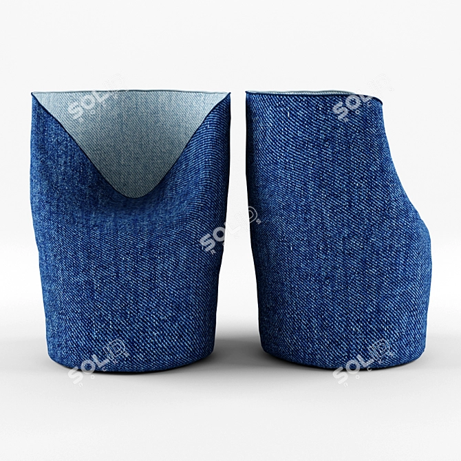 Handmade Wool Armchair - RUBELLI PILA 3D model image 1