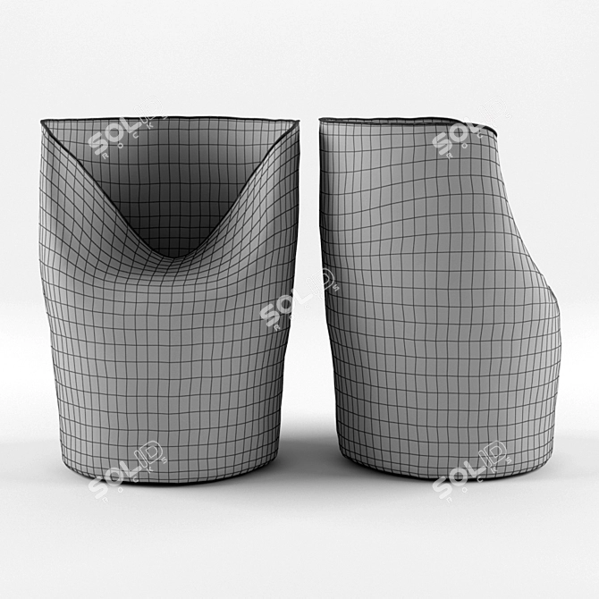 Handmade Wool Armchair - RUBELLI PILA 3D model image 2