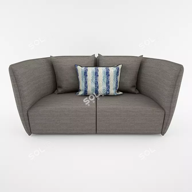 Chic Chamfer Sofa by Moroso 3D model image 1