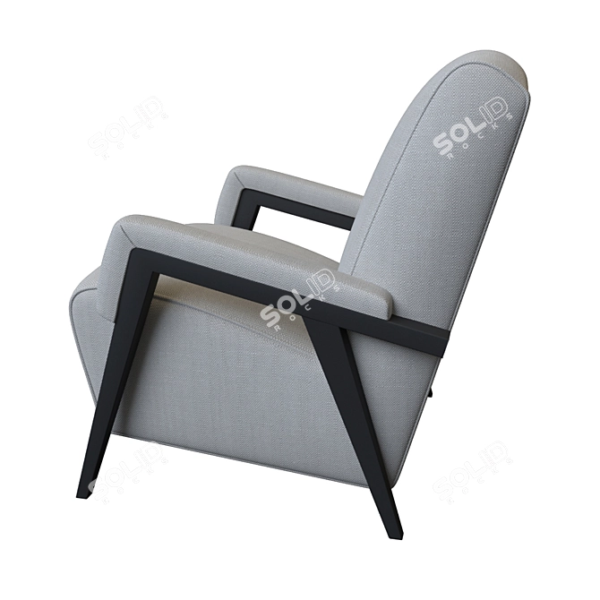 Modern Lean Back Lounge Armchair 3D model image 2