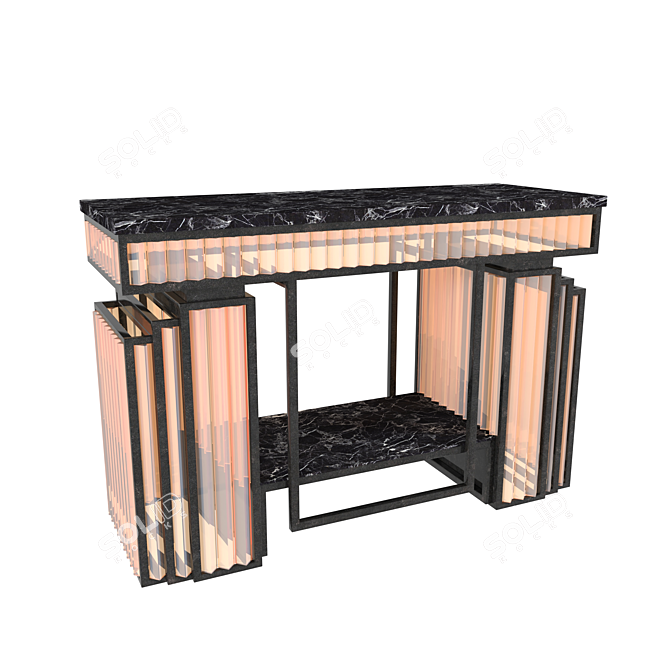 Vintage-Inspired Console Table: Timothy Oulton 3D model image 1