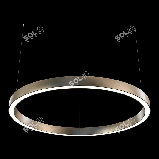 Modern LED Ring Chandelier (160cm) 3D model image 1