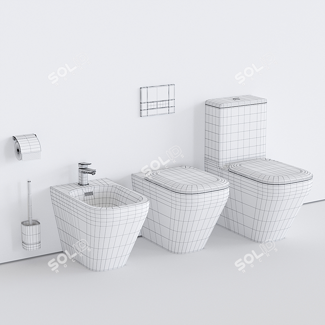 Ideal Standard Tonic II WC Collection: Close Coupled Toilet 3D model image 3