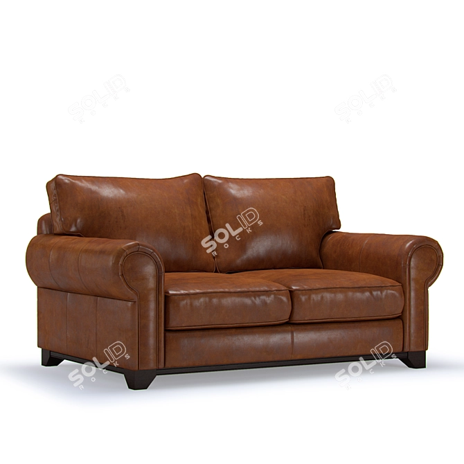 Dakota Western Leather Sofa 3D model image 3