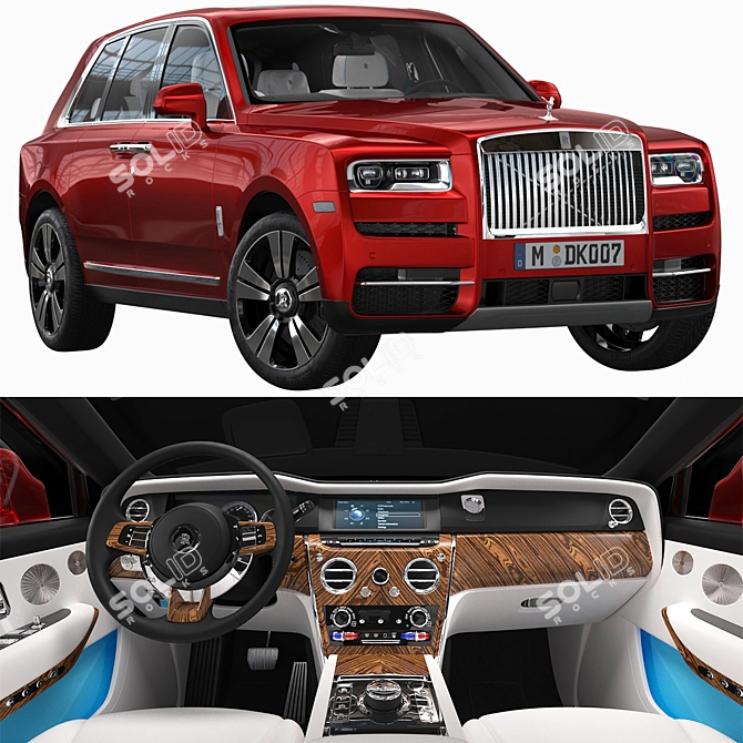 Luxury Rolls-Royce Cullinan replica 3D model image 7