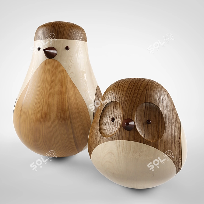 Natural Wood Decor 3D model image 1