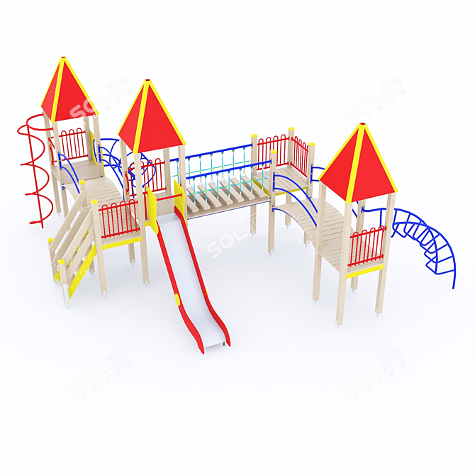 Xyl 5102 Children's Game Complex: Fun and Safe Play 3D model image 1