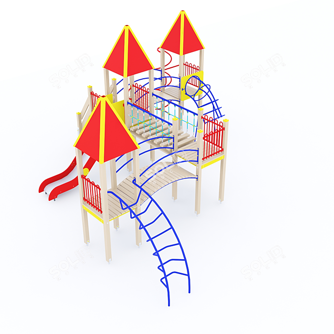 Xyl 5102 Children's Game Complex: Fun and Safe Play 3D model image 2