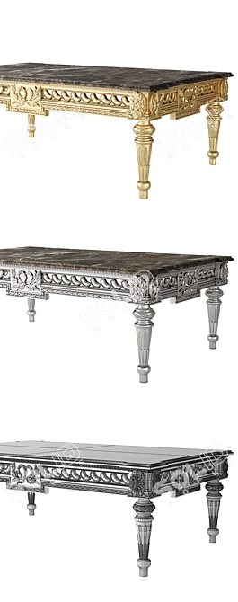 Elegant Giovanna Coffee Table: Handcrafted Luxury 3D model image 2