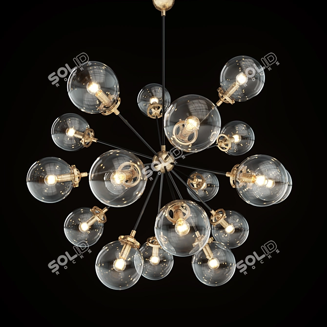 RH Bistro Globe Burst Chandelier 3D model image 1