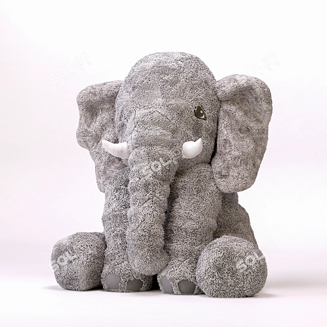 IKEA Plush Elephant Yettstor 3D model image 2