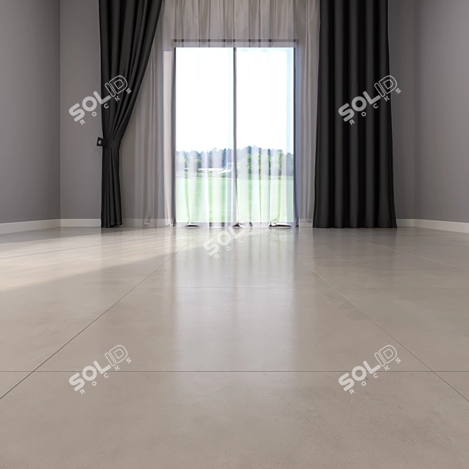 Elegant Marble Floor Tiles 3D model image 2