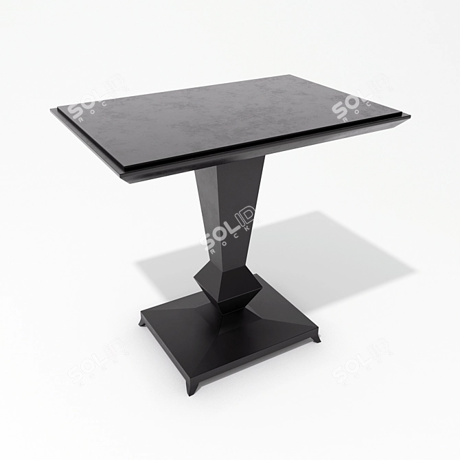 Compact Wooden Table 3D model image 1