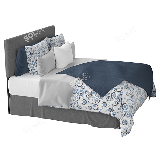 Luxury 3D Bed Model 3D model image 3