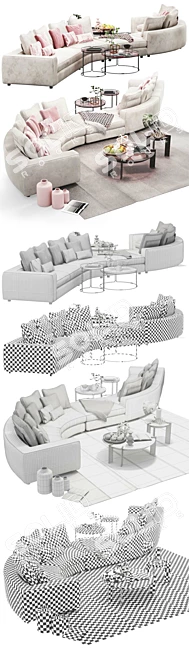 Loman Soft: Luxurious Comfort by Ditre Italia 3D model image 3