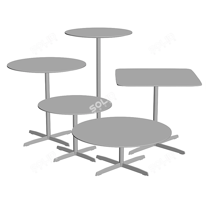 Modern Minimalist Moroso - Roger Tables 3D model image 2