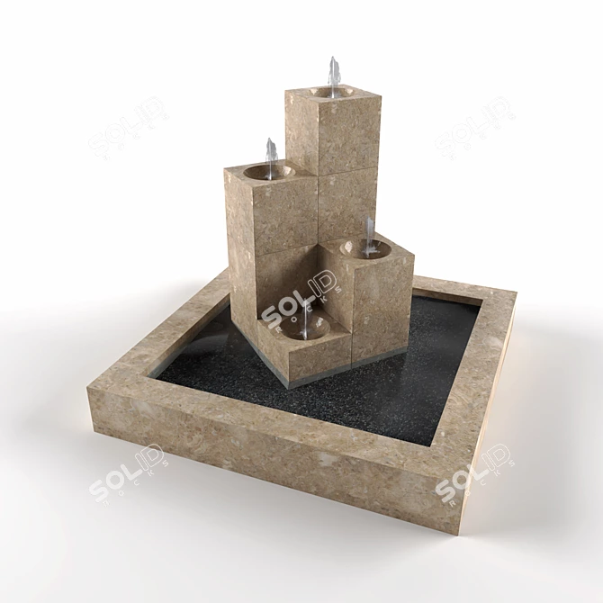 Fantastic Fountain: 3ds Max Compatible 3D model image 1