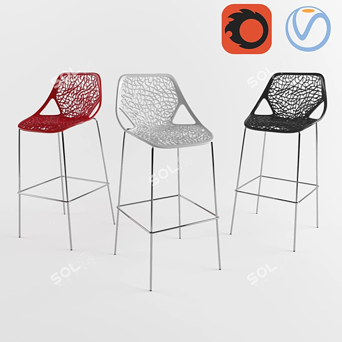 Caprice Bar Stool - Stylish and Versatile 3D model image 1