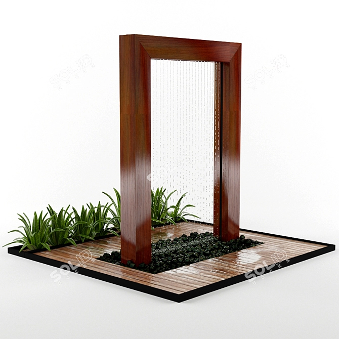 Zen Waterfall Escape 3D model image 1