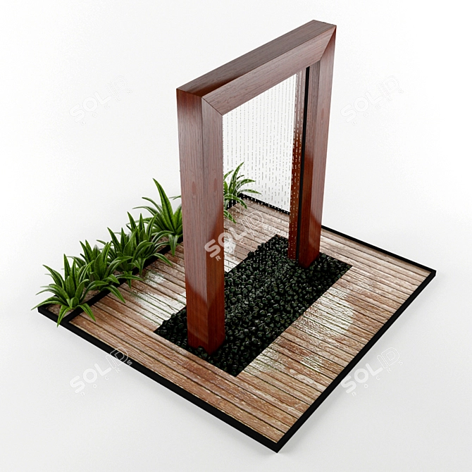 Zen Waterfall Escape 3D model image 2