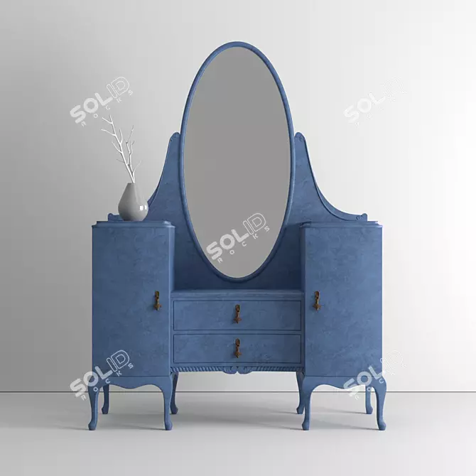 Vintage Vanity Desk: Elegant 2015 Design 3D model image 1