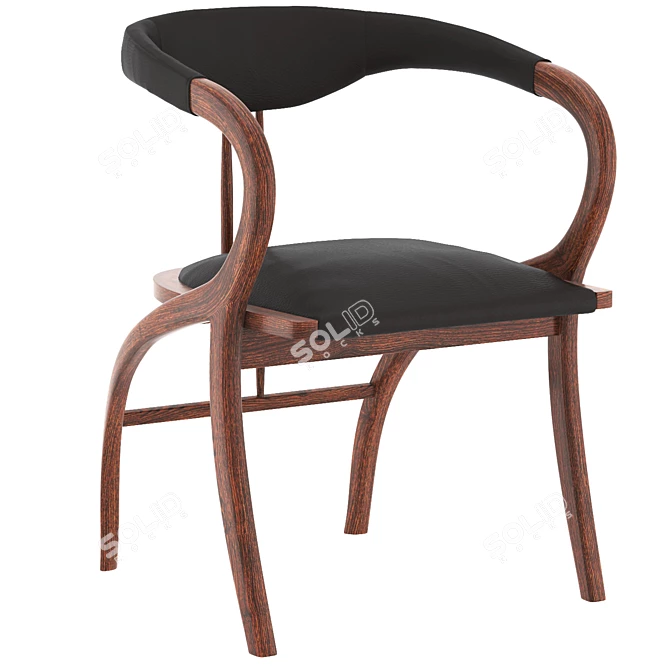 Peru Dining Armchair: Elegant and Stylish 3D model image 1