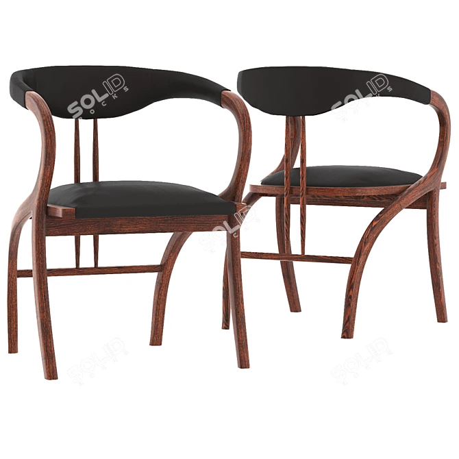 Peru Dining Armchair: Elegant and Stylish 3D model image 2