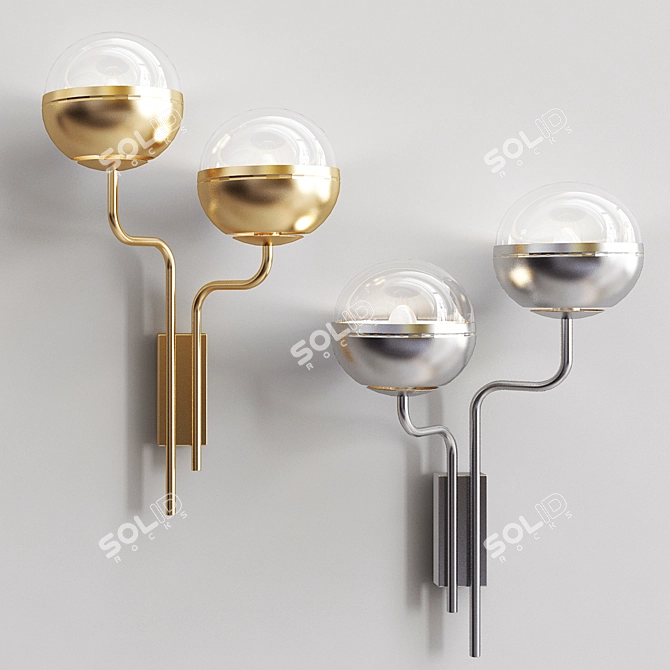 Title: Sleek Niku Wall Light 3D model image 1