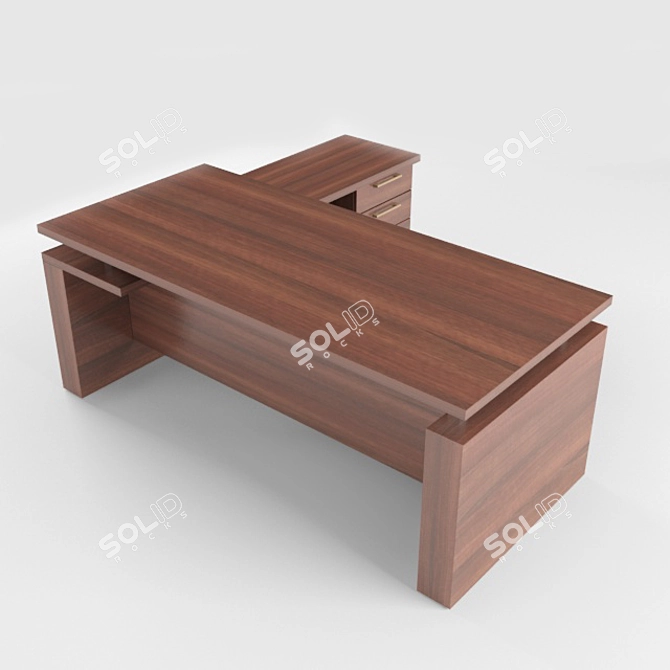 Executive Laminate Table - 2000mm x 900mm 3D model image 1