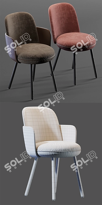 Modern Design Chair - Wittmann MERWYN 3D model image 3