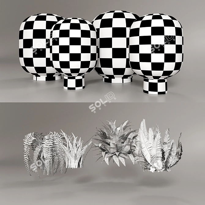 Gejst NEBL Vases: Nature-Inspired Elegance 3D model image 3