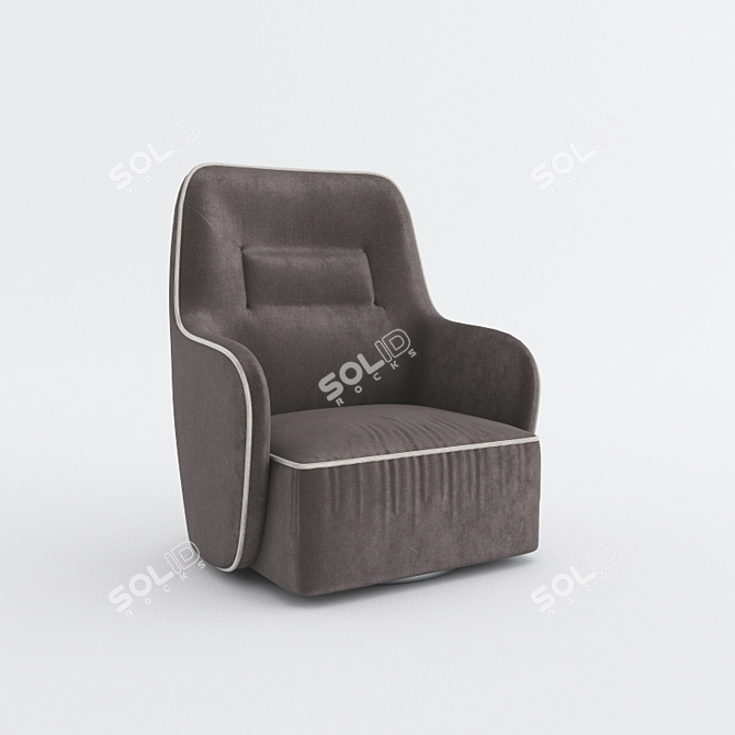 Nills Comfort Armchair: Luxury at its Finest! 3D model image 2