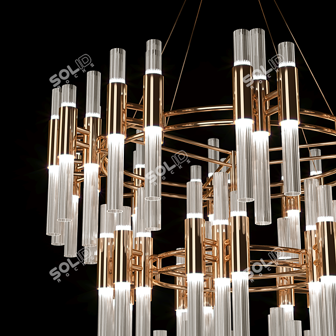 Luxurious Waterfall Chandelier for Elegant Ambiance 3D model image 2