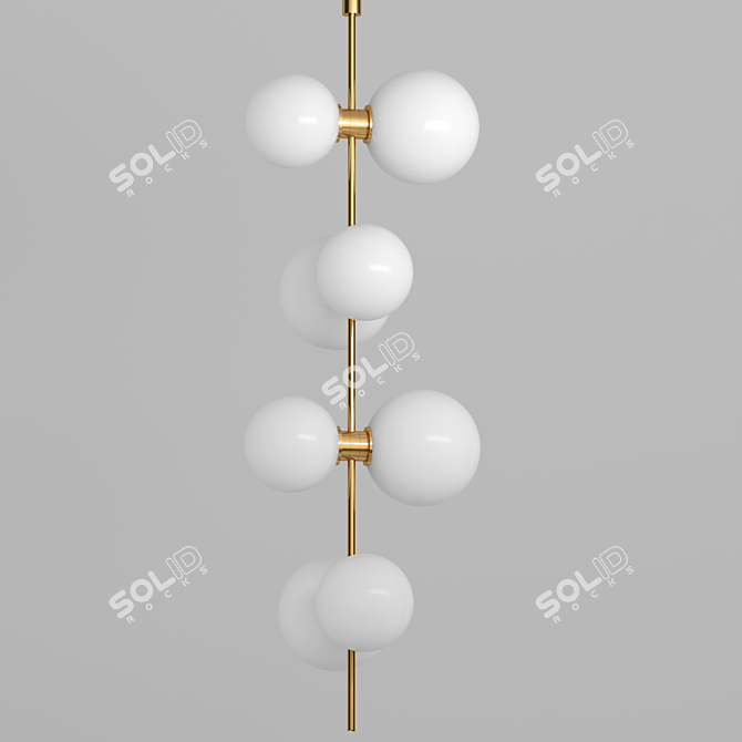 Sleek Rail Pendant Light 3D model image 1