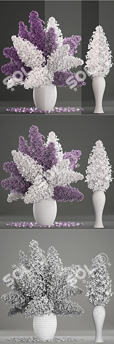 Lilac Bliss Bouquet 3D model image 3