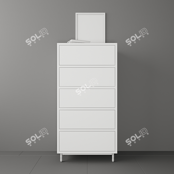 Sleek Driver Dresser by Bellboy 3D model image 3