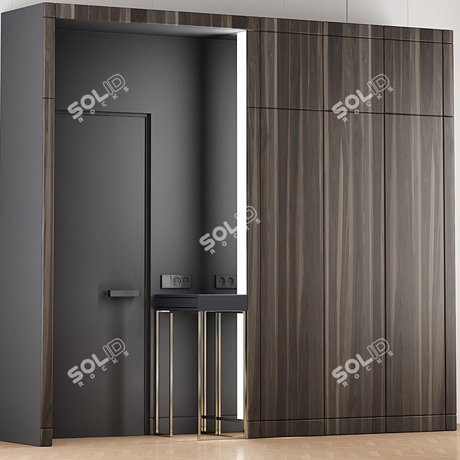 Stylish Closet Doors 3D model image 2