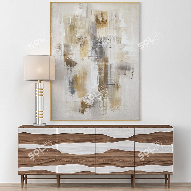 Elegant Sutton Place Sideboard 3D model image 1